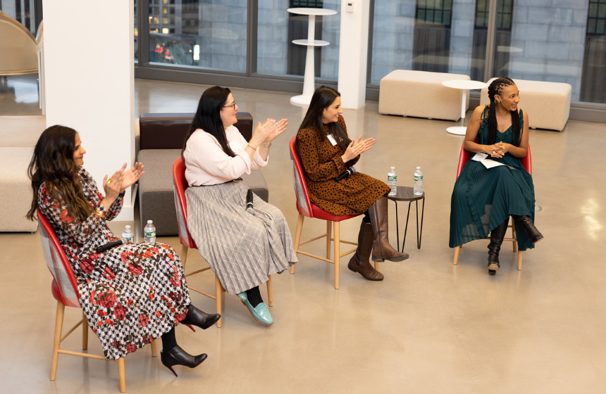 Women speaking on a Women's Network event panel