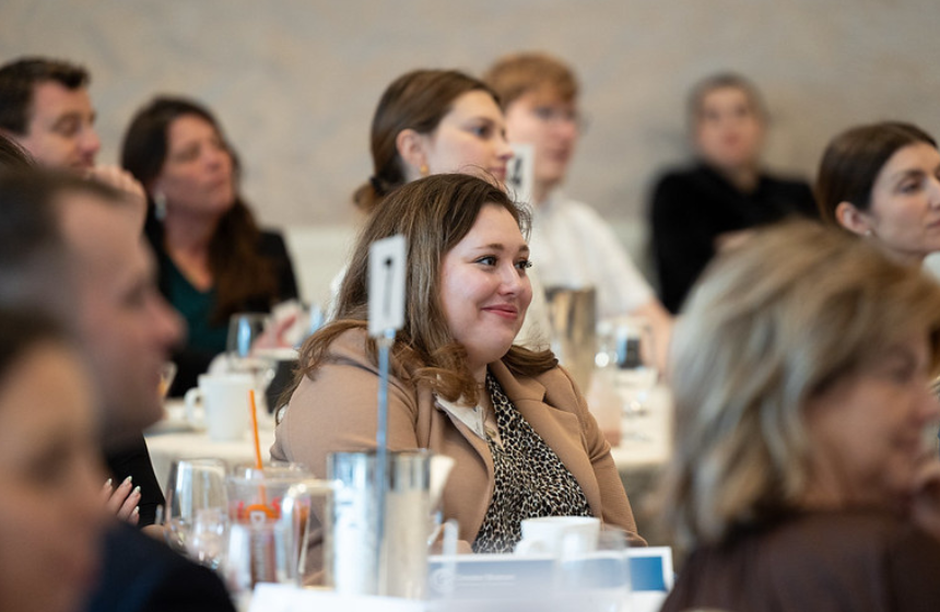 People attending a Chamber event